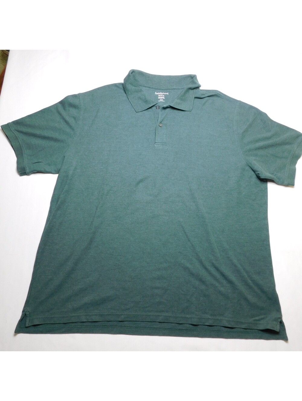 Saddlebred Big & Tal 2XLT Polo Shirt Men's Comfort Flex Green Heathered Pique